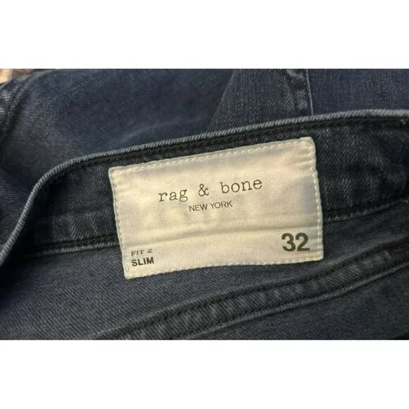 Rag & Bone Men Fit 2 Slim Jean 32x 32 Style M1223K510 Button Fly Revolve Denim